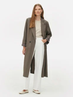 The Edit Double-Breasted Duster Coat