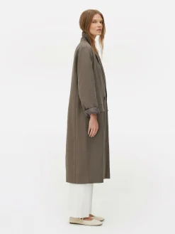 The Edit Double-Breasted Duster Coat