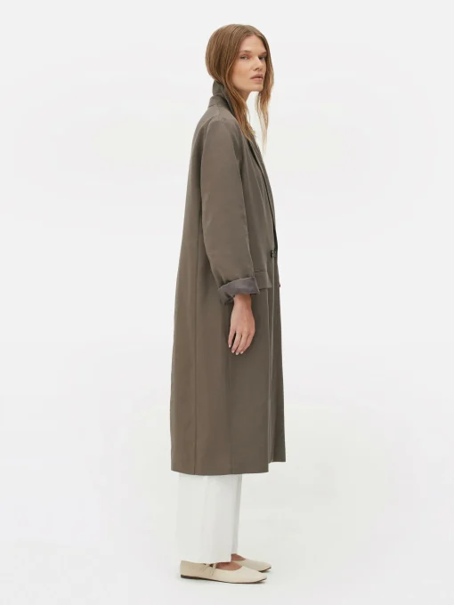The Edit Double-Breasted Duster Coat