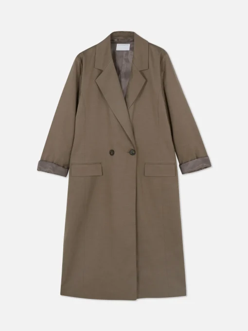 The Edit Double-Breasted Duster Coat