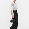 Tie Sleeve Crinkle Top