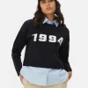 Two-in-One Slogan Sweater And Shirt