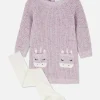 Unicorn Sweater Dress And Tights Set