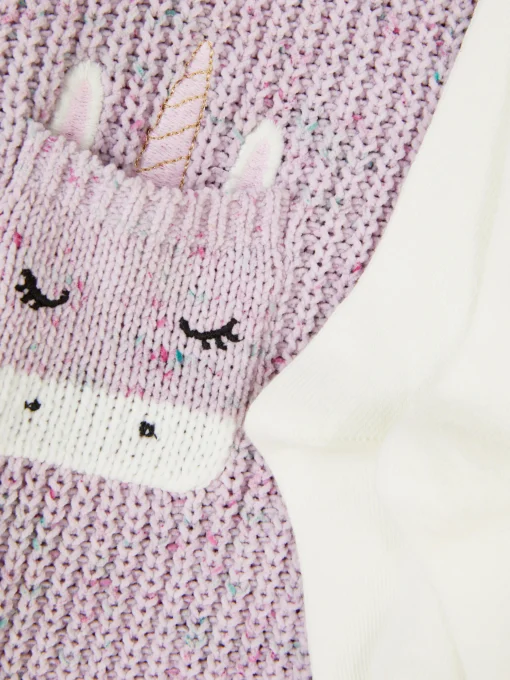 Unicorn Sweater Dress And Tights Set