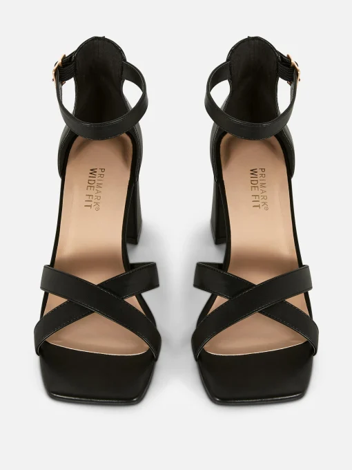 Wide Fit Cross Strap Heels