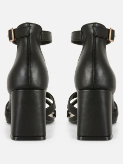 Wide Fit Cross Strap Heels