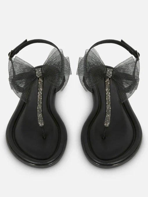 Wide Fit Mesh Bow Sandals