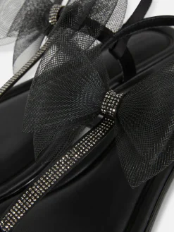 Wide Fit Mesh Bow Sandals