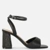 Wide Fit Raffia Heeled Sandals