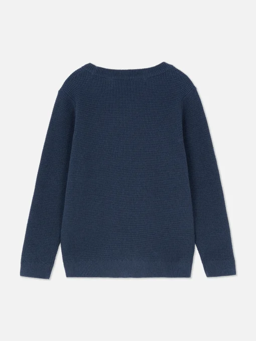 Younger Boy Waffle Knit Sweater